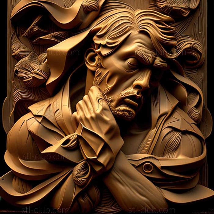 3D мадэль Ховсеп Пушман, американский художник. (STL)